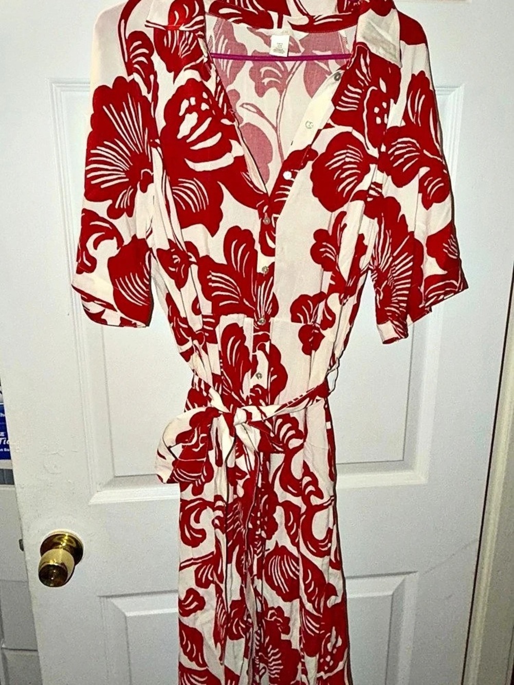 H&M Floral Maxi Dress in Red & White